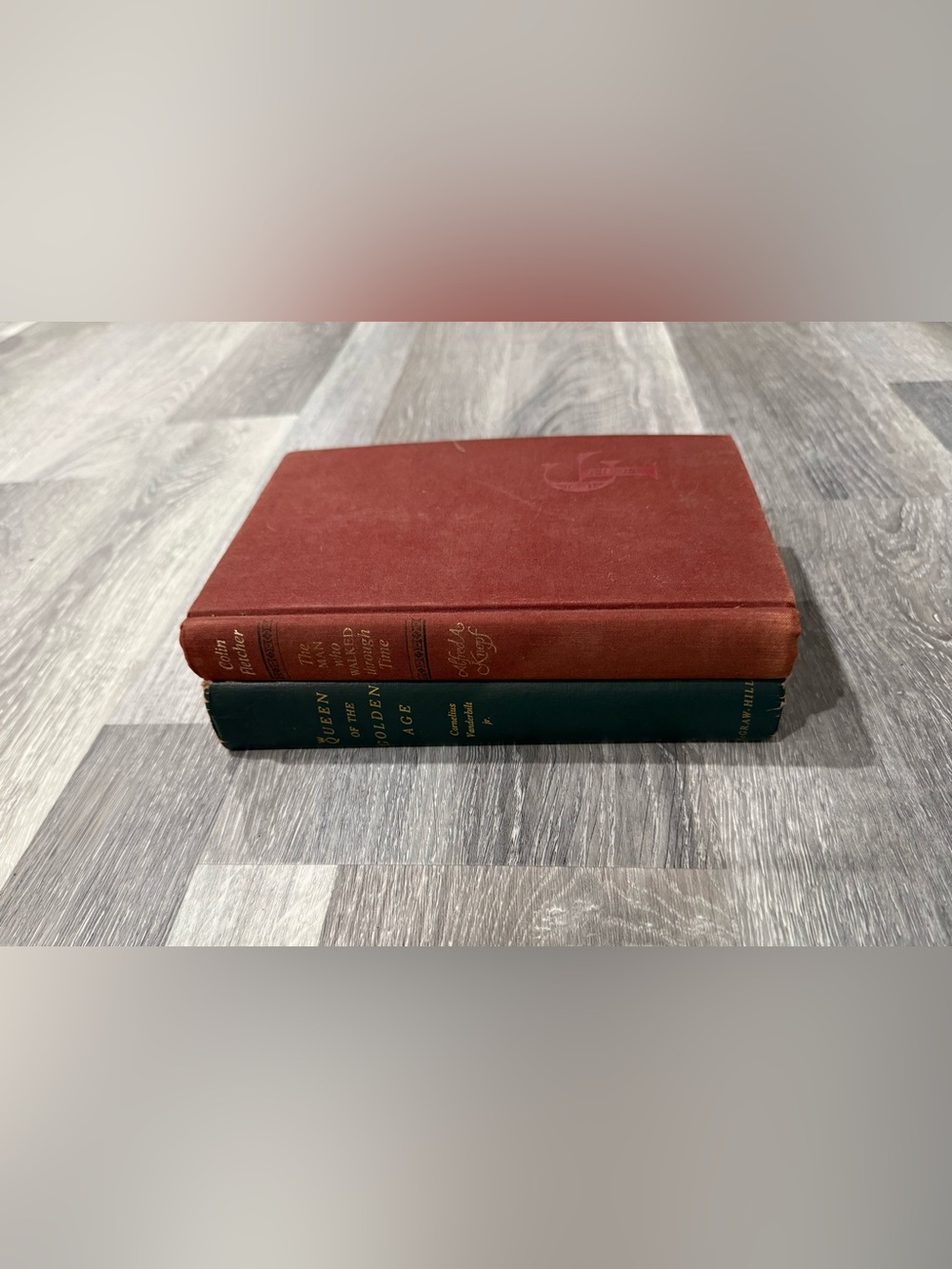 Set of Two Vintage Books, The Man Who Walked Through Time/Queen of Golden Age